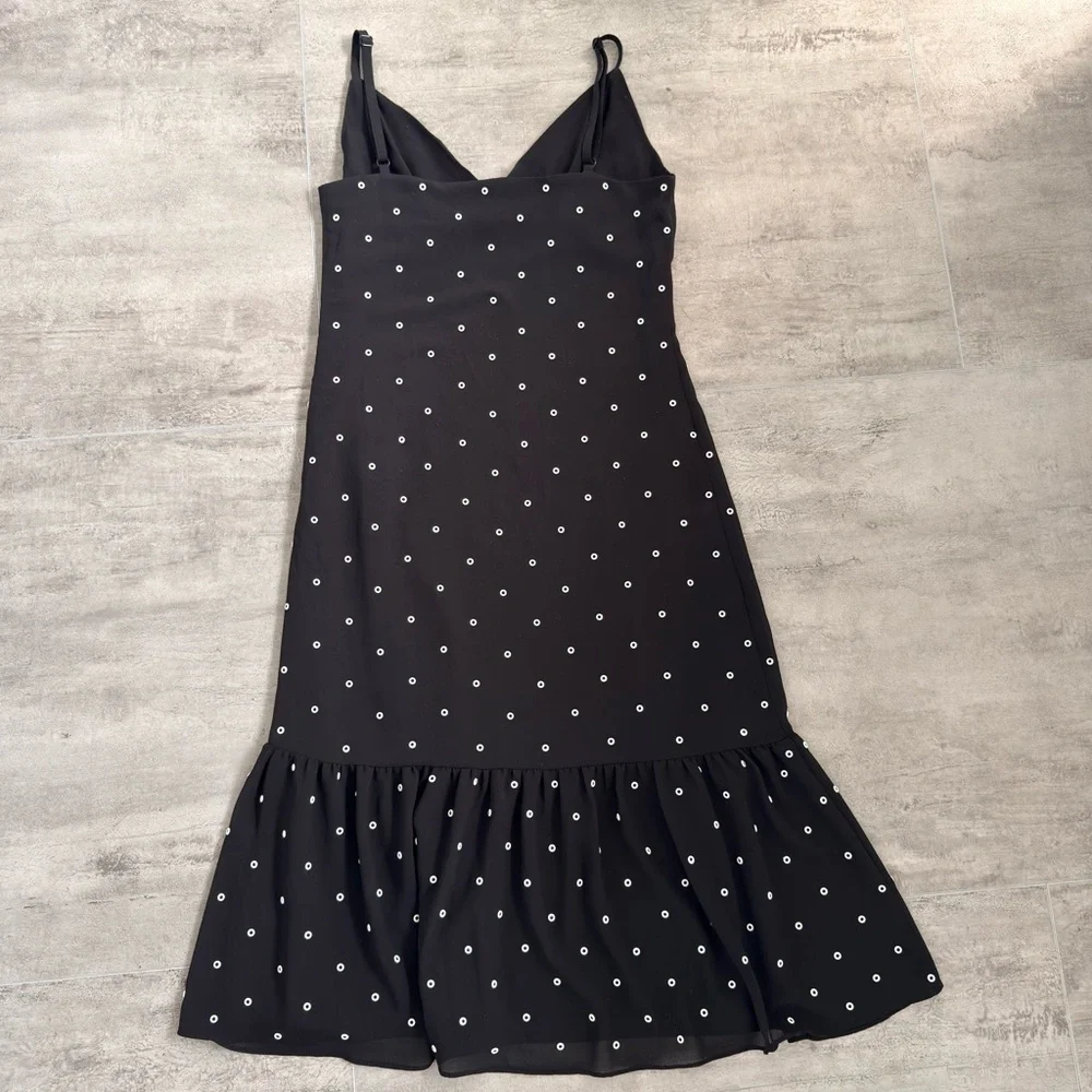 MICHAEL KORS Grommeted Georgette Black Slip Dress Sz XXS